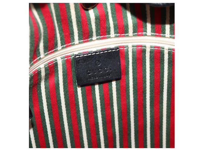 Borsa a Spalla GUCCI GG Canvas Nera Oro 169947 Auth 190317A Nero D'oro - vista 17