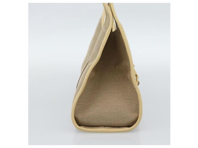 Bolso de Hombro GUCCI Lona y Cuero Beige Oro 002 1067 Auth 188585A Dorado - vista 3