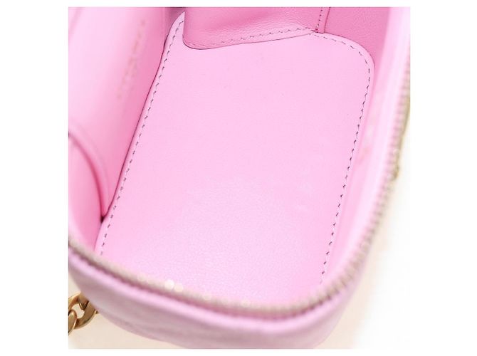 CHANEL Vanity Chain Shoulder Bag Caviar Skin Pink Gold CC Auth hk3887SAM Golden - Ansicht 11