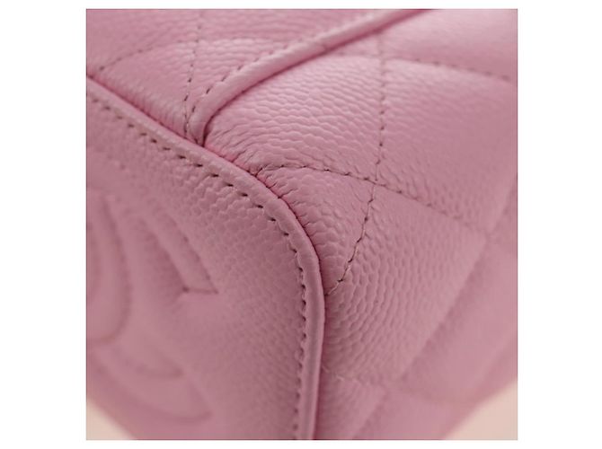 CHANEL Vanity Chain Shoulder Bag Caviar Skin Pink Gold CC Auth hk3887SAM Golden - Ansicht 19