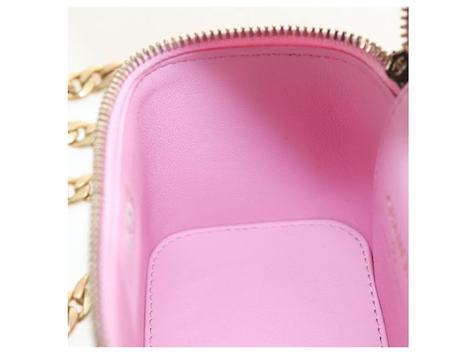 CHANEL Vanity Chain Shoulder Bag Caviar Skin Pink Gold CC Auth hk3887SAM Golden - Ansicht 25