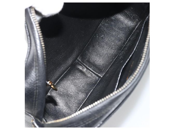 Borsa a spalla a catena CHANEL in pelle caviar nera con CC dorato Auth ka4989V Nero D'oro - vista 10