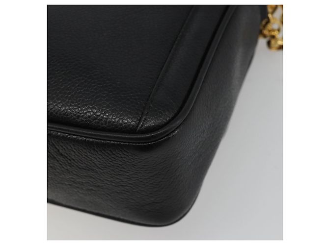Borsa a spalla a catena CHANEL in pelle caviar nera con CC dorato Auth ka4989V Nero D'oro - vista 16