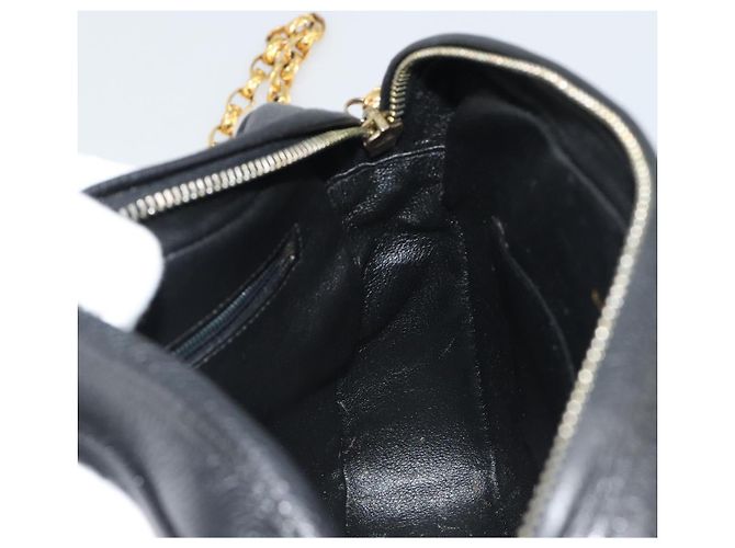 Borsa a spalla a catena CHANEL in pelle caviar nera con CC dorato Auth ka4989V Nero D'oro - vista 19