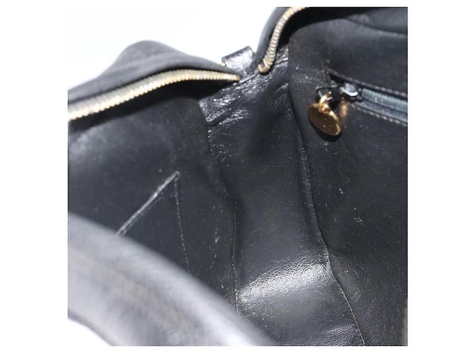 Borsa a spalla a catena CHANEL in pelle caviar nera con CC dorato Auth ka4989V Nero D'oro - vista 20