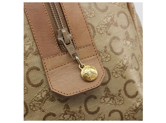 Céline Borsa CELINE C Sulky in PVC Beige Oro Auth 188286 D'oro - vista 20