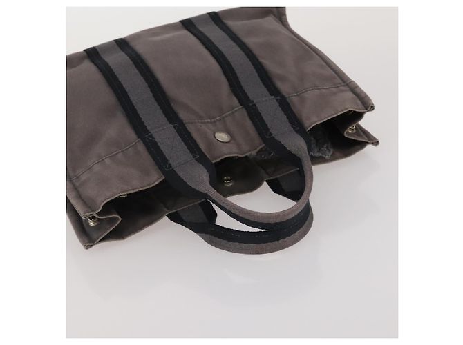 Hermès Borsa Fourre Tout HERMES Cotton 4 Set Navy Orange gray Auth BA13658 Marrone Arancione Blu navy - vista 11