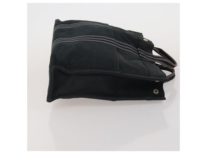 Hermès Borsa Fourre Tout HERMES Cotton 4 Set Navy Orange gray Auth BA13658 Marrone Arancione Blu navy - vista 4