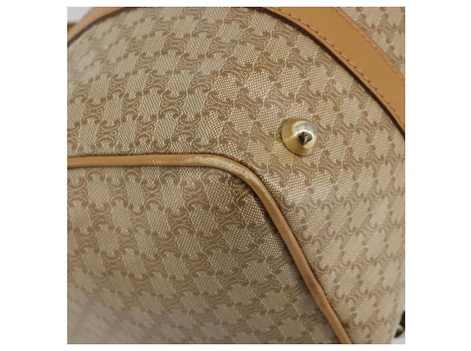 Céline Borsa CELINE Macadam Canvas PVC Beige Oro Autentica 187822 D'oro - vista 15