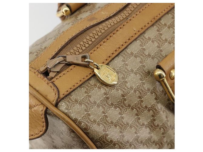 Céline Borsa CELINE Macadam Canvas PVC Beige Oro Autentica 187822 D'oro - vista 19