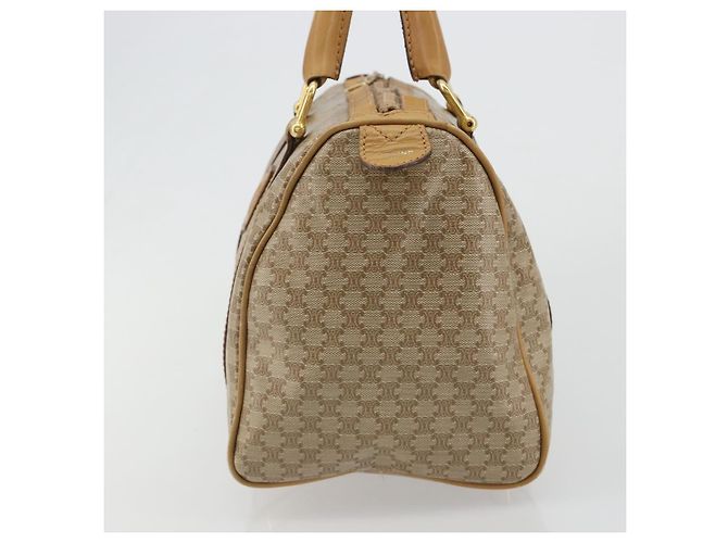 Céline Borsa CELINE Macadam Canvas PVC Beige Oro Autentica 187822 D'oro - vista 4