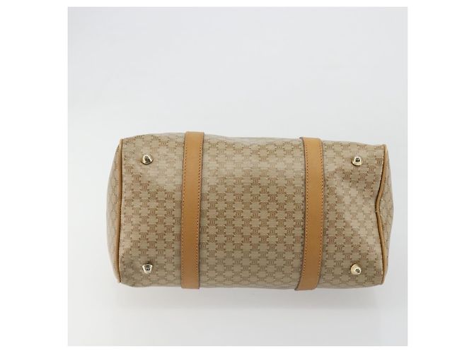 Céline Borsa CELINE Macadam Canvas PVC Beige Oro Autentica 187822 D'oro - vista 6