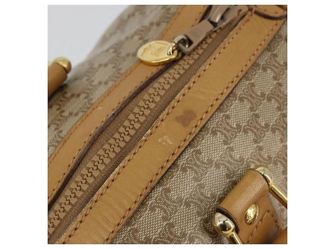 Céline Borsa CELINE Macadam Canvas PVC Beige Oro Autentica 187822 D'oro - vista 8