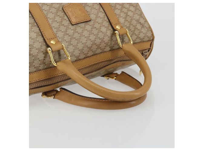 Céline Borsa CELINE Macadam Canvas PVC Beige Oro Autentica 187822 D'oro - vista 9