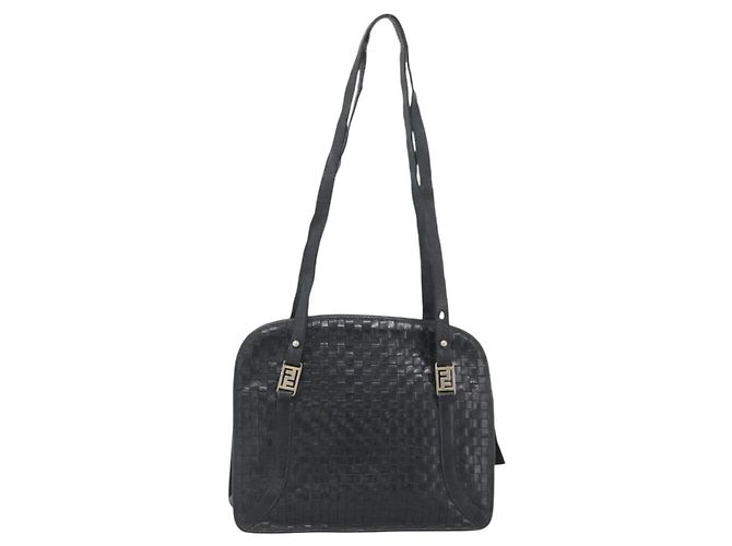 Borsa a Spalla FENDI in Pelle Nera e Oro Auth bs35826 Nero D'oro - vista 13