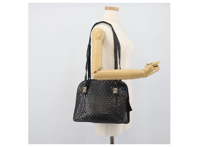 Borsa a Spalla FENDI in Pelle Nera e Oro Auth bs35826 Nero D'oro - vista 24