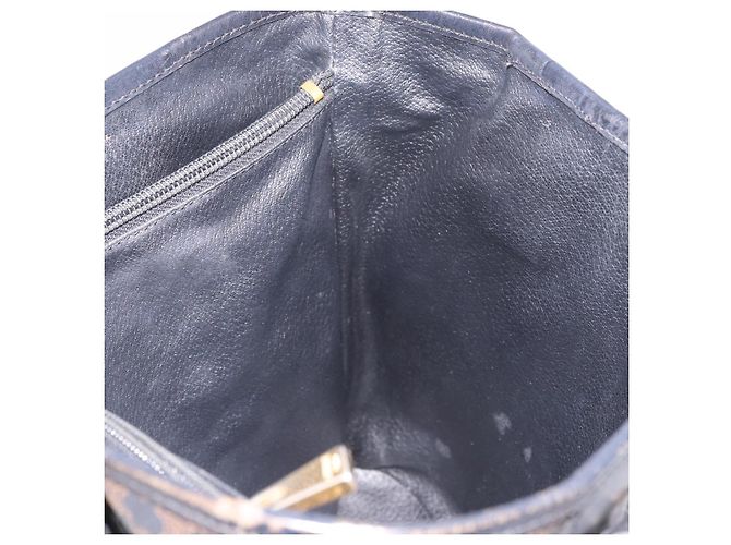 Céline Borsa Tote CELINE Macadam Canvas PVC Pelle Nera Oro Auth BA13696A Nero D'oro - vista 19