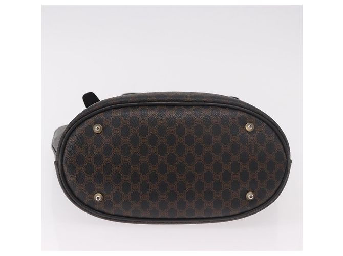 Céline Borsa Tote CELINE Macadam Canvas PVC Pelle Nera Oro Auth BA13696A Nero D'oro - vista 5