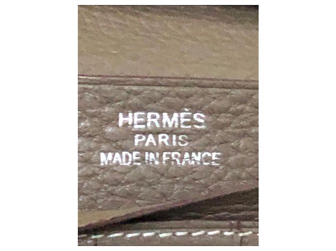 Cartera Hermès Kelly en cuero taupe - vista 8