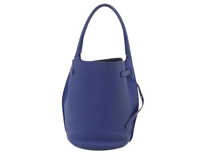 Céline Borsa CELINE in pelle blu argento Auth ar14019A - vista 2