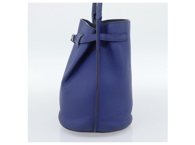 Céline Borsa CELINE in pelle blu argento Auth ar14019A - vista 4