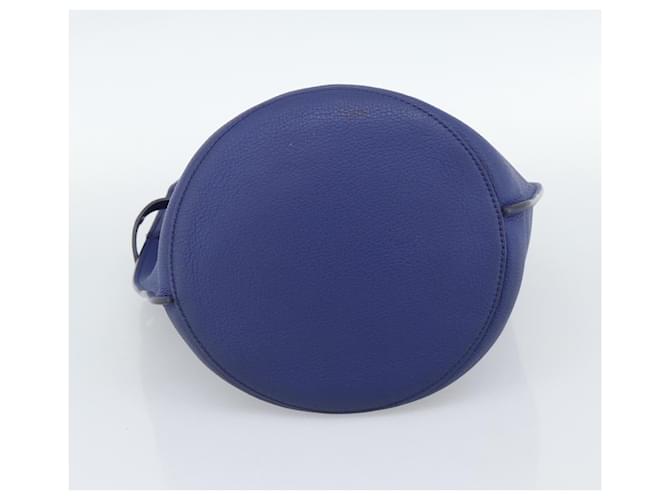 Céline Borsa CELINE in pelle blu argento Auth ar14019A - vista 5