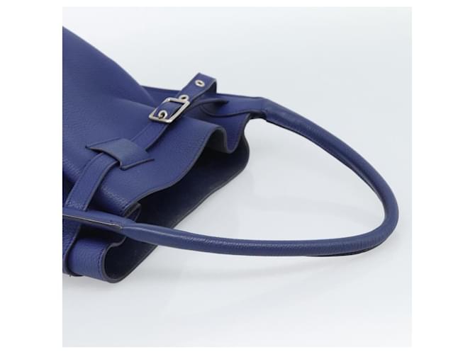 Céline Borsa CELINE in pelle blu argento Auth ar14019A - vista 7