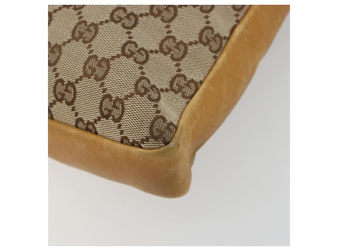 Borsa a tracolla GUCCI GG Canvas Sherry Line Jackie Beige Oro 001 4094 Auth 187848 D'oro - vista 14