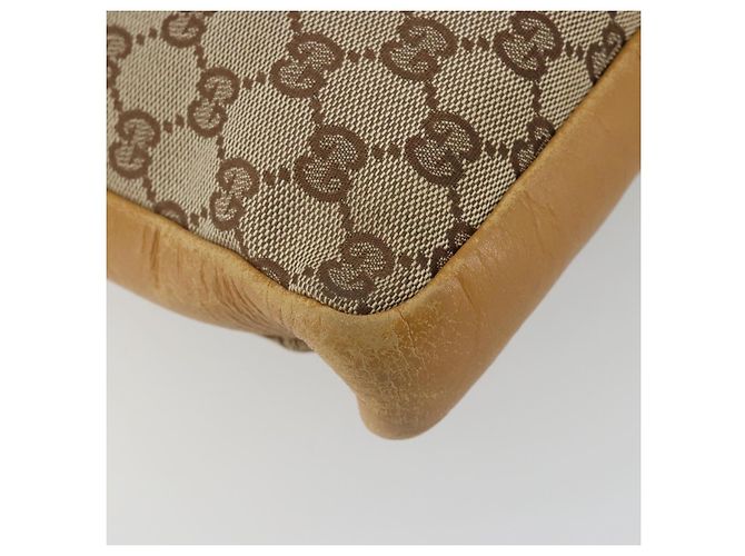 Borsa a tracolla GUCCI GG Canvas Sherry Line Jackie Beige Oro 001 4094 Auth 187848 D'oro - vista 15