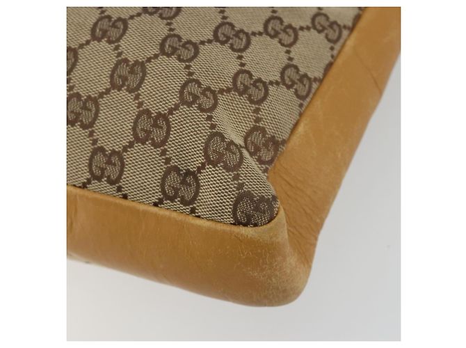 Borsa a tracolla GUCCI GG Canvas Sherry Line Jackie Beige Oro 001 4094 Auth 187848 D'oro - vista 16