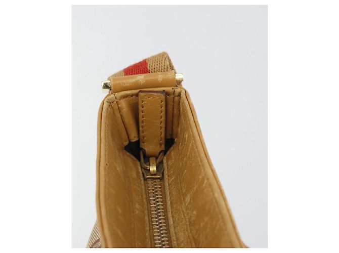 Borsa a tracolla GUCCI GG Canvas Sherry Line Jackie Beige Oro 001 4094 Auth 187848 D'oro - vista 18