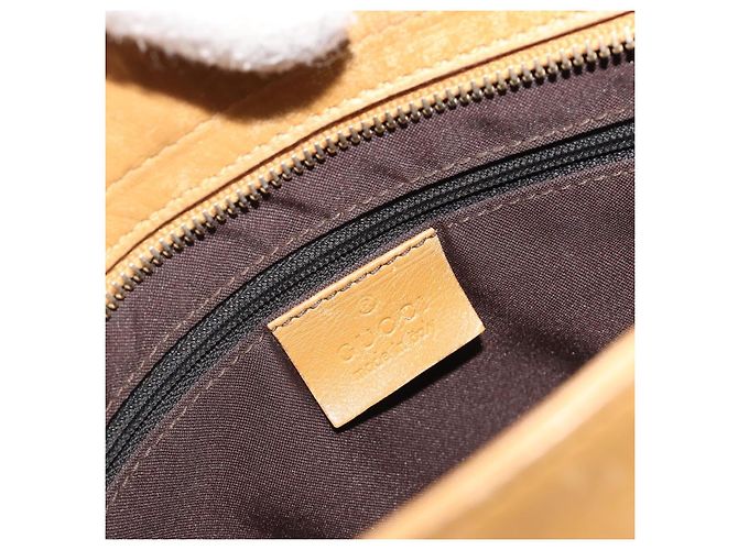 Borsa a tracolla GUCCI GG Canvas Sherry Line Jackie Beige Oro 001 4094 Auth 187848 D'oro - vista 19