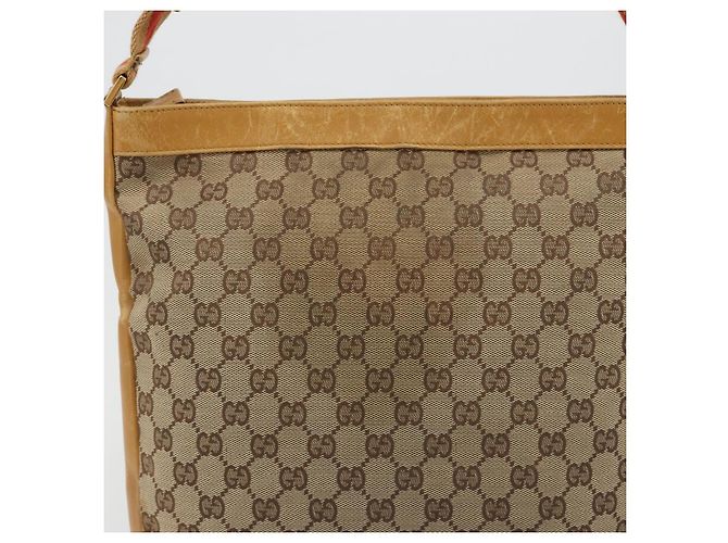 Borsa a tracolla GUCCI GG Canvas Sherry Line Jackie Beige Oro 001 4094 Auth 187848 D'oro - vista 3