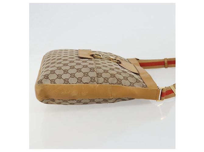 Borsa a tracolla GUCCI GG Canvas Sherry Line Jackie Beige Oro 001 4094 Auth 187848 D'oro - vista 4