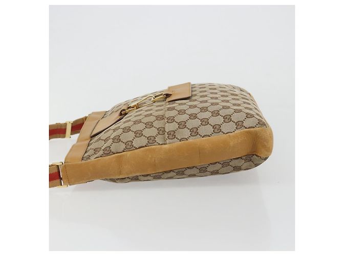 Borsa a tracolla GUCCI GG Canvas Sherry Line Jackie Beige Oro 001 4094 Auth 187848 D'oro - vista 5