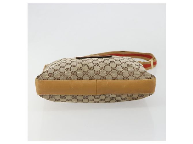 Borsa a tracolla GUCCI GG Canvas Sherry Line Jackie Beige Oro 001 4094 Auth 187848 D'oro - vista 6