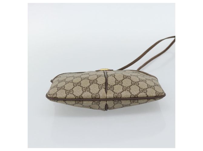 Borsa GUCCI GG Supreme Web Sherry Line PVC Beige Oro 904 02 047 Auth 189958 D'oro - vista 5