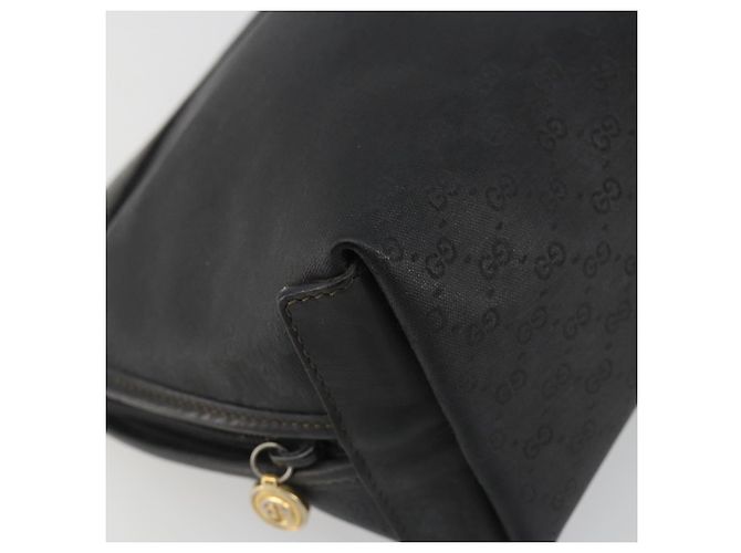 Clutch GUCCI Micro GG Supreme in PVC Nero Oro 014 58 0198 Auth mr2532 D'oro - vista 14