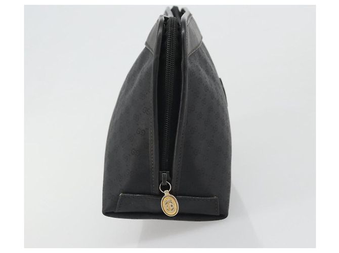 Clutch GUCCI Micro GG Supreme in PVC Nero Oro 014 58 0198 Auth mr2532 D'oro - vista 4