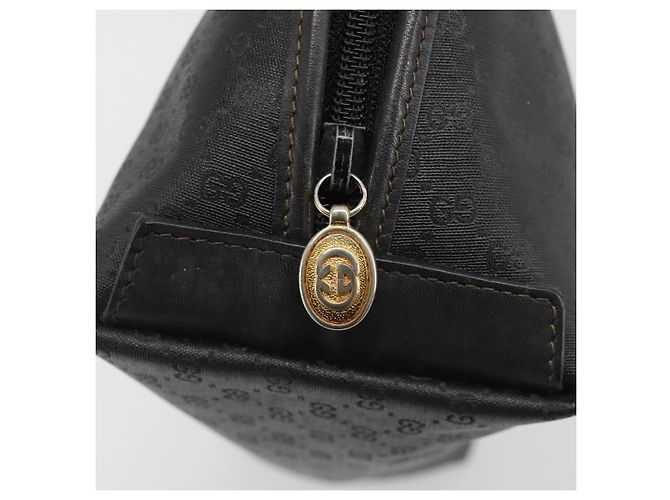 Clutch GUCCI Micro GG Supreme in PVC Nero Oro 014 58 0198 Auth mr2532 D'oro - vista 8