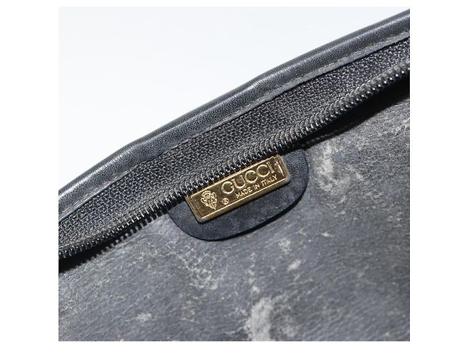 Clutch GUCCI Micro GG Supreme in PVC Nero Oro 014 58 0198 Auth mr2532 D'oro - vista 9