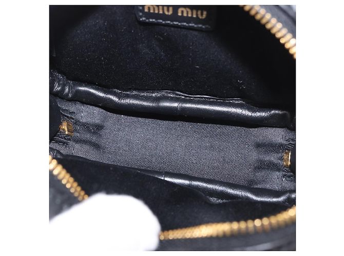 Charm per borsa Miu Miu Matelasse in pelle nera e oro Auth 188997M Nero D'oro - vista 10