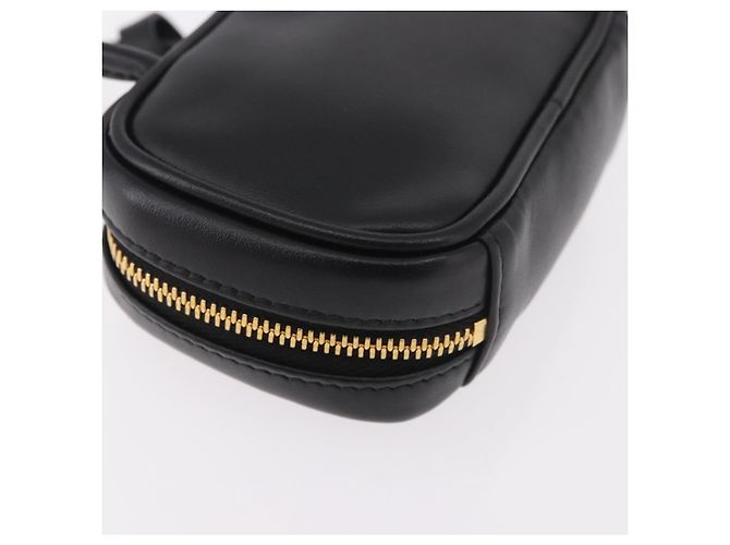Charm per borsa Miu Miu Matelasse in pelle nera e oro Auth 188997M Nero D'oro - vista 16