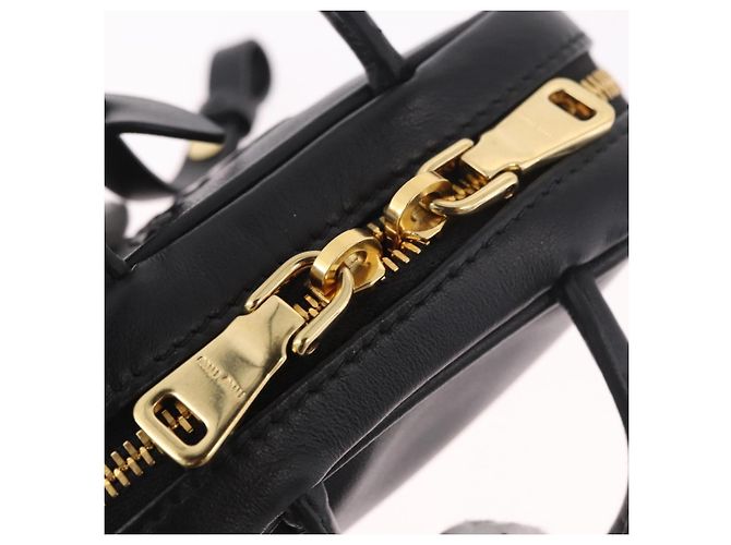 Charm per borsa Miu Miu Matelasse in pelle nera e oro Auth 188997M Nero D'oro - vista 18