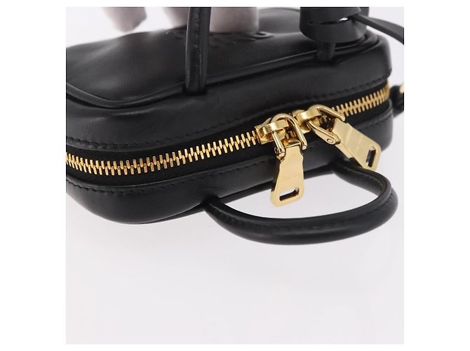 Charm per borsa Miu Miu Matelasse in pelle nera e oro Auth 188997M Nero D'oro - vista 6