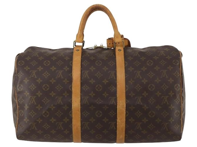 LOUIS VUITTON Monogram Keepall 50 Boston Bag M41426 LV Auth 188940 Monogramma - vista 2