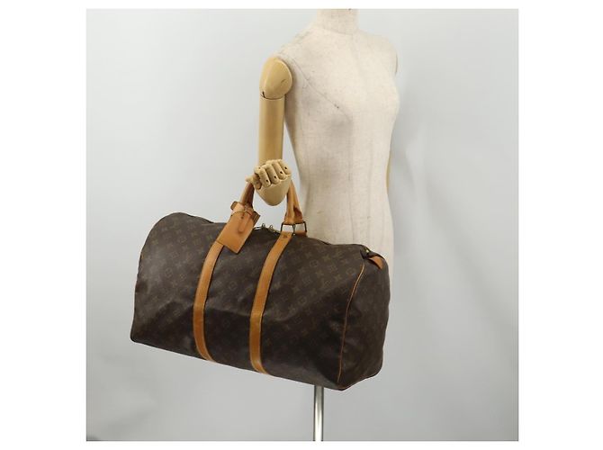 LOUIS VUITTON Monogram Keepall 50 Boston Bag M41426 LV Auth 188940 Monogramma - vista 22