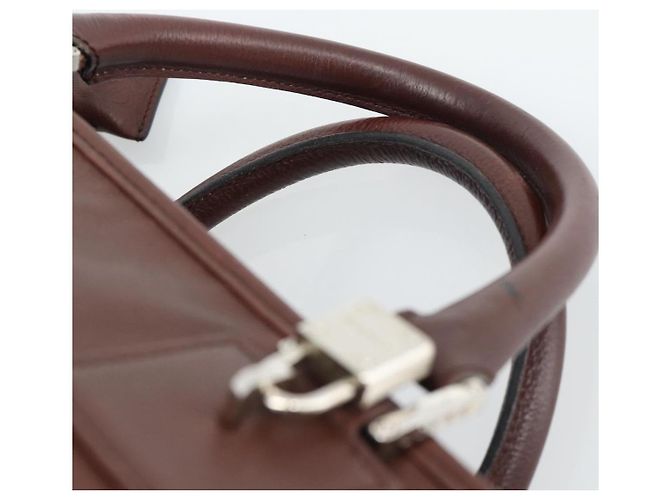 Borsa a mano LOEWE Amazona 36 in pelle marrone argento autentica 190296A - vista 14