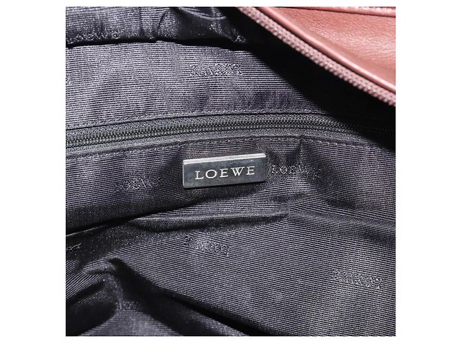 Borsa a mano LOEWE Amazona 36 in pelle marrone argento autentica 190296A - vista 21