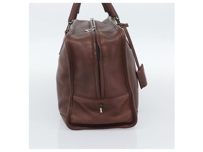 Borsa a mano LOEWE Amazona 36 in pelle marrone argento autentica 190296A - vista 3